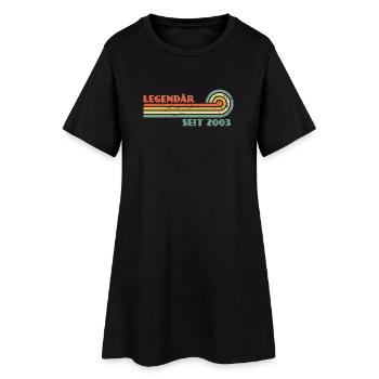 Legendär seit 2003 Retro-Welle - Frauen T-Shirt-Kleid - Schwarz - Vorne