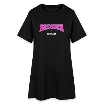 Dresden Germany Pink College Design - Frauen T-Shirt-Kleid - Schwarz - Vorne