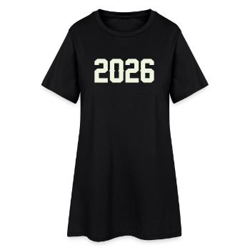 2026 - Robe T-shirt Femme - noir - Devant