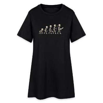 Skeleton Evolution - Funny Halloween Gift - Women’s T-Shirt Dress - black - Front