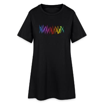 Abstract Lines Design 04 - Women’s T-Shirt Dress - black - Front