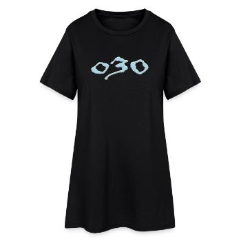 030 Exclusif - Robe T-shirt Femme - noir - Devant