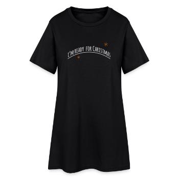 maintenant je suis prêt pour Noël > Vectorgraphic - Robe T-shirt Femme - noir - Devant