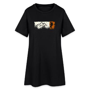 Mountain Explorer Silhouette T-Shirt - Frauen T-Shirt-Kleid - Schwarz - Vorne