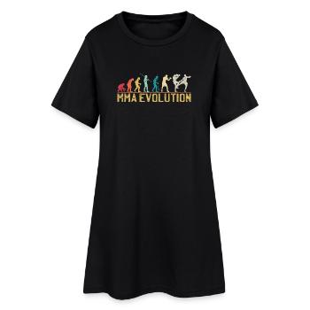 MMA Evolution Silhouette Design - Frauen T-Shirt-Kleid - Schwarz - Vorne