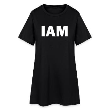 I AM - Ich bin - Frauen T-Shirt-Kleid - Schwarz - Vorne