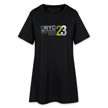 Urban Streetwear Number 86 Design - Women’s T-Shirt Dress - black - Front