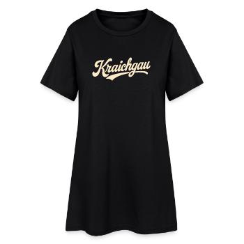 Kraichgau Schriftzug - Frauen T-Shirt-Kleid - Schwarz - Vorne