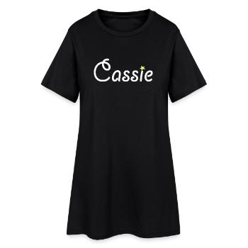 Cassie - Robe T-shirt Femme - noir - Devant