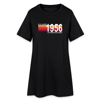 Années parfaites rétro du 70e anniversaire vintage 1956 - Robe T-shirt Femme - noir - Devant