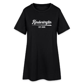 Diplôme de pédiatre 2026 en formation spécialisée - Robe T-shirt Femme - noir - Devant