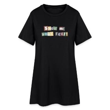 Montre-moi ta rançon de pieds - Robe T-shirt Femme - noir - Devant
