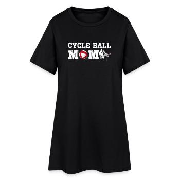 Radball, Radballer, Hallenradsport, Mom, Cycleball - Frauen T-Shirt-Kleid - Schwarz - Vorne