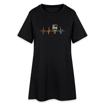 Painter Varnisher Heart Line - Women’s T-Shirt Dress - black - Front