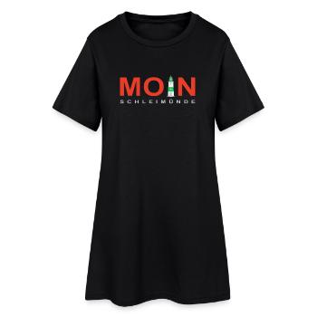 Moin Schleimünde, Kappeln, Ostsee, Deutschland - Frauen T-Shirt-Kleid - Schwarz - Vorne