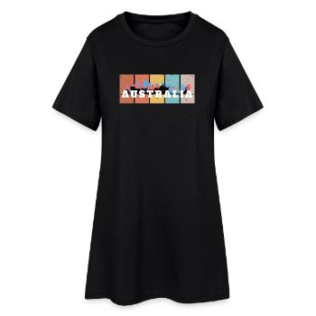 Australia Skyline Panels - Women’s T-Shirt Dress - black - Front