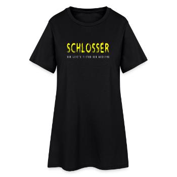 Schlosser Handwerker Design - Frauen T-Shirt-Kleid - Schwarz - Vorne