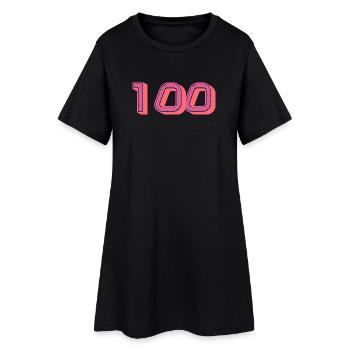 100. 100 ANS. 100e ANNIVERSAIRE. ANNIVERSAIRE 100 - Robe T-shirt Femme - noir - Devant