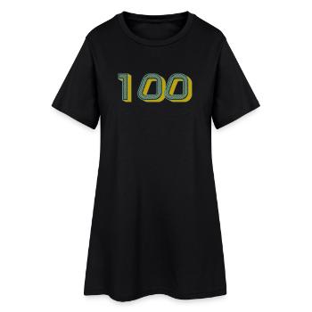 100. 100 ANS. 100e ANNIVERSAIRE. ANNIVERSAIRE 100 - Robe T-shirt Femme - noir - Devant