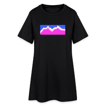 Montagnes - Robe T-shirt Femme - noir - Devant