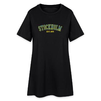 Stockholm Est.1975 - Women’s T-Shirt Dress - black - Front
