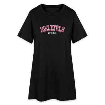 Bielefeld fondée en 1975 - Robe T-shirt Femme - noir - Devant