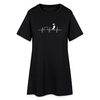 Puffin Papageientaucher - Frauen T-Shirt-Kleid - Schwarz - Vorne