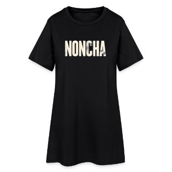 Noncha - Robe T-shirt Femme - noir - Devant