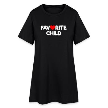 Enfant préféré - Robe T-shirt Femme - noir - Devant