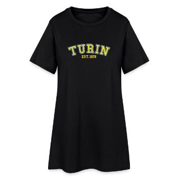 Turin gegründet 1976 - Frauen T-Shirt-Kleid - Schwarz - Vorne