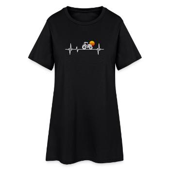 Tracteur, Fermier Battement de cœur, Agriculteurs Trekker, - Robe T-shirt Femme - noir - Devant