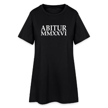 Abi 2026 - ABITUR - Römische Ziffern - Frauen T-Shirt-Kleid - Schwarz - Vorne