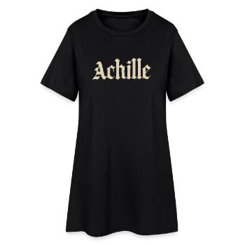 Achille Gotische Schrift - Frauen T-Shirt-Kleid - Schwarz - Vorne