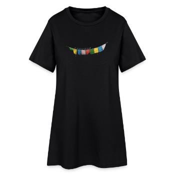 Drapeaux de prière - Robe T-shirt Femme - noir - Devant