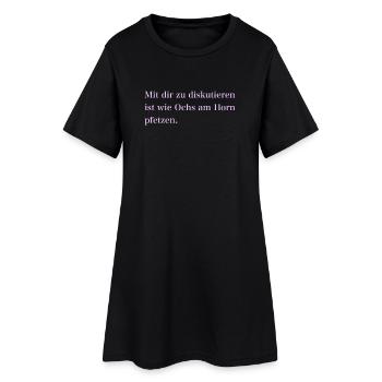 IMG 7294 - Frauen T-Shirt-Kleid - Schwarz - Vorne