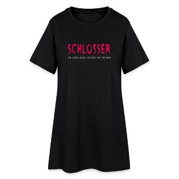 Schlosser Handwerker Design - Frauen T-Shirt-Kleid - Schwarz - Vorne