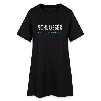Schlosser Handwerker Design - Frauen T-Shirt-Kleid - Schwarz - Vorne
