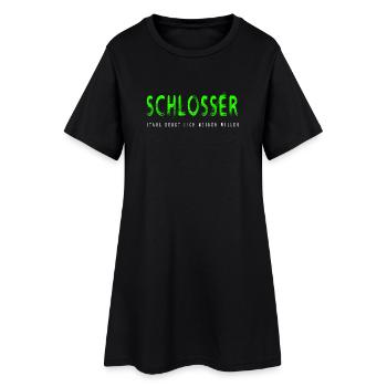 Schlosser Handwerker Design - Frauen T-Shirt-Kleid - Schwarz - Vorne
