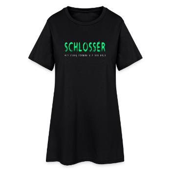 Schlosser Handwerker Design - Frauen T-Shirt-Kleid - Schwarz - Vorne