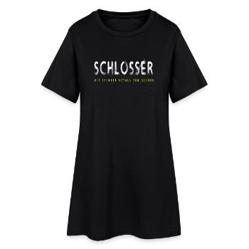 Schlosser Handwerker Design - Frauen T-Shirt-Kleid - Schwarz - Vorne