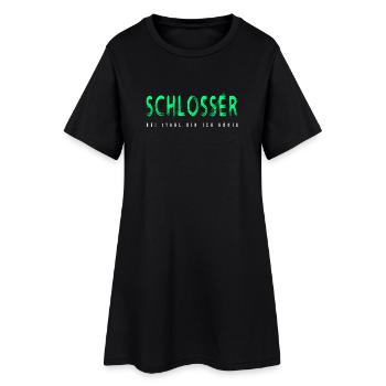 Schlosser Handwerker Design - Frauen T-Shirt-Kleid - Schwarz - Vorne