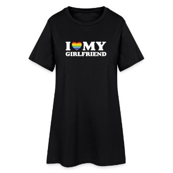 J’aime ma copine - LGBTQ - Robe T-shirt Femme - noir - Devant