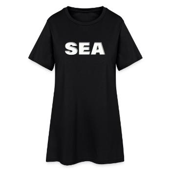MER - Robe T-shirt Femme - noir - Devant