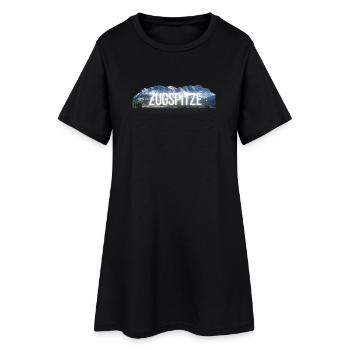 Zugspitze - Design avec lettrage & shilouette de montagne - Robe T-shirt Femme - noir - Devant