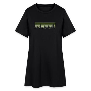 Forêt Nature Arbres Amoureux de la nature Amoureux de la forêt - Robe T-shirt Femme - noir - Devant