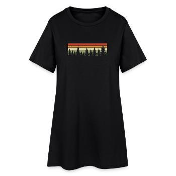Forêt Nature Arbres Amoureux de la nature Amoureux de la forêt - Robe T-shirt Femme - noir - Devant