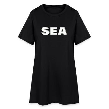 Sea - Women’s T-Shirt Dress - black - Front