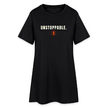 Unstoppable. Success Edition - Orange Design - Frauen T-Shirt-Kleid - Schwarz - Vorne
