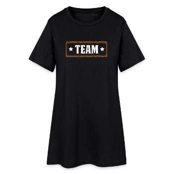 Équipe - Robe T-shirt Femme - noir - Devant