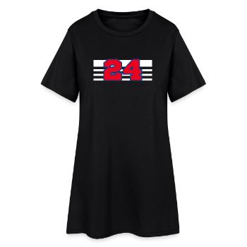 Numéro 24 France - Robe T-shirt Femme - noir - Devant